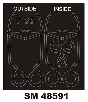 Montex SM48591 F-35 A Lightning II ITALERI Mini Mask for painting 1/48