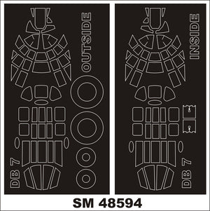 Montex SM48594 DB-7B Boston III HK MODELS Mini Mask for painting 1/48