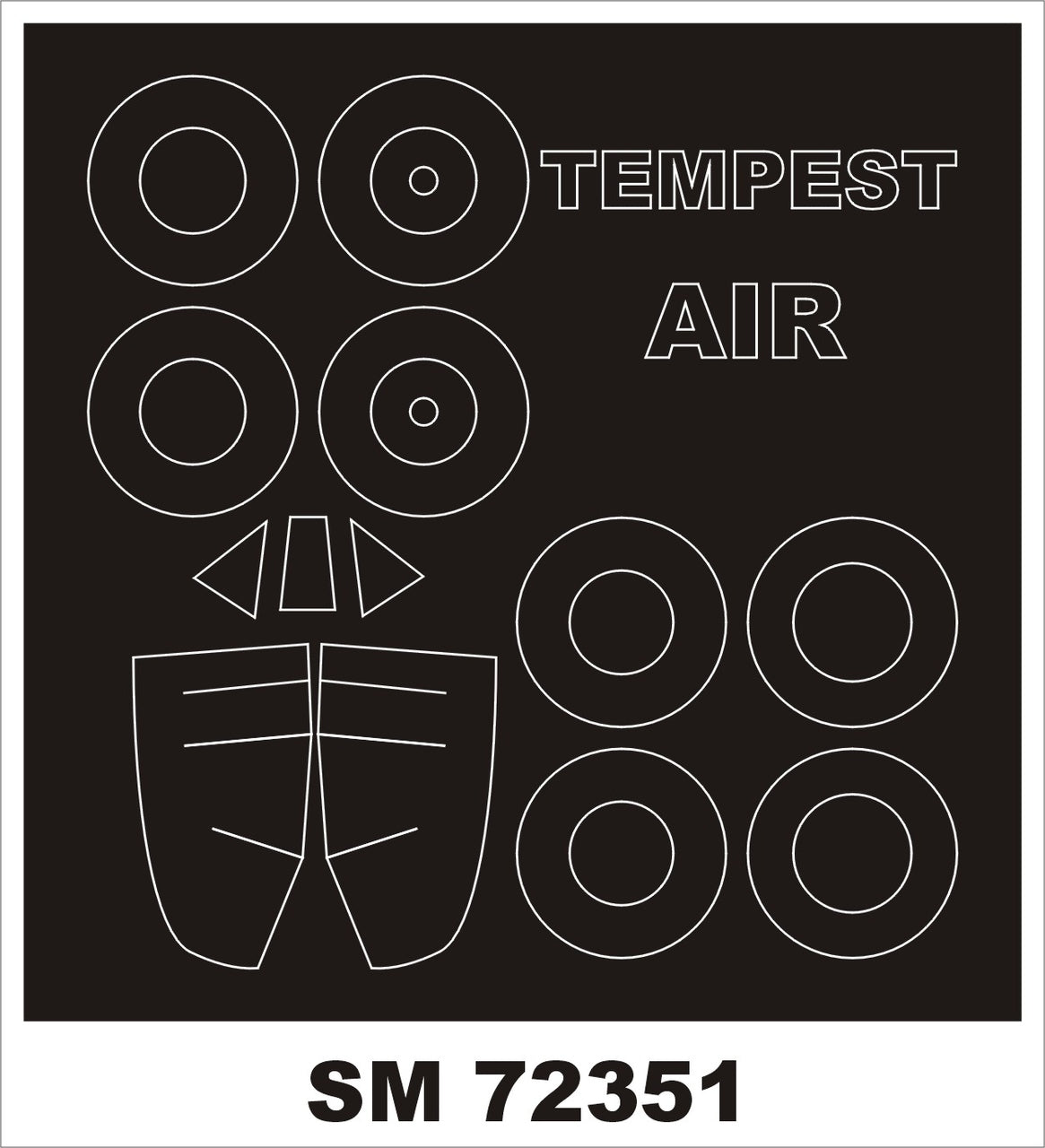 Montex SM72351 HAWKER TEMPEST AIRFIX Mini Mask for painting 1/72