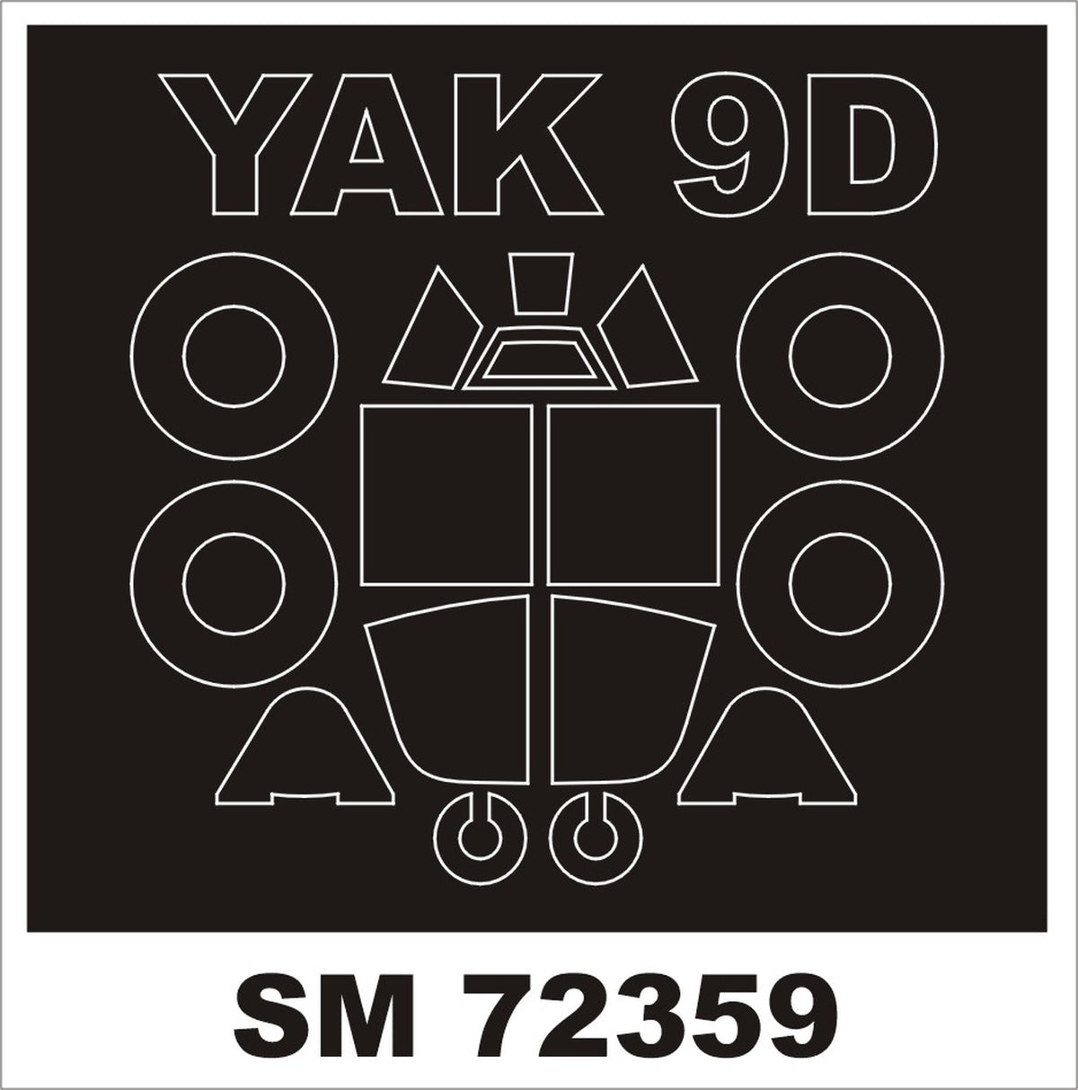 Montex SM72359 YAK-9D ZVEZDA Mini Mask for painting 1/72