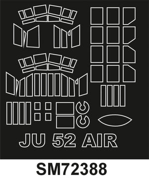 Montex SM72388 Junkers Ju 52 AIRFIX Mini Mask for painting 1/72