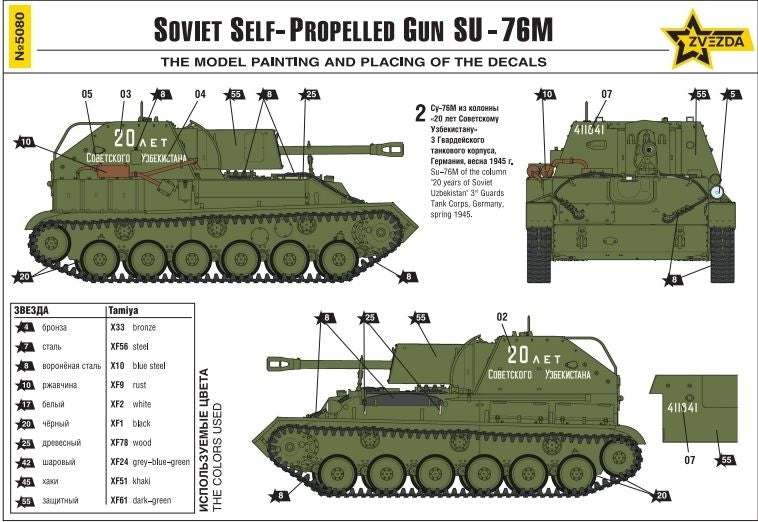 Zvezda 5080 Soviet Self-Propelled Gun SU-76M 1/72 – immagine 11