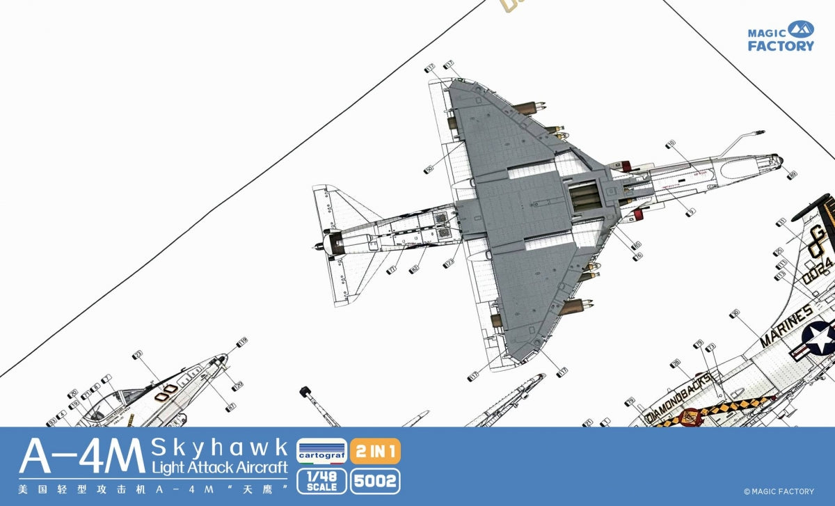 Magic Factory 5002 A-4M Skyhawk Light Attack Aircraft 2 in 1 1/48 – zdjęcie 9