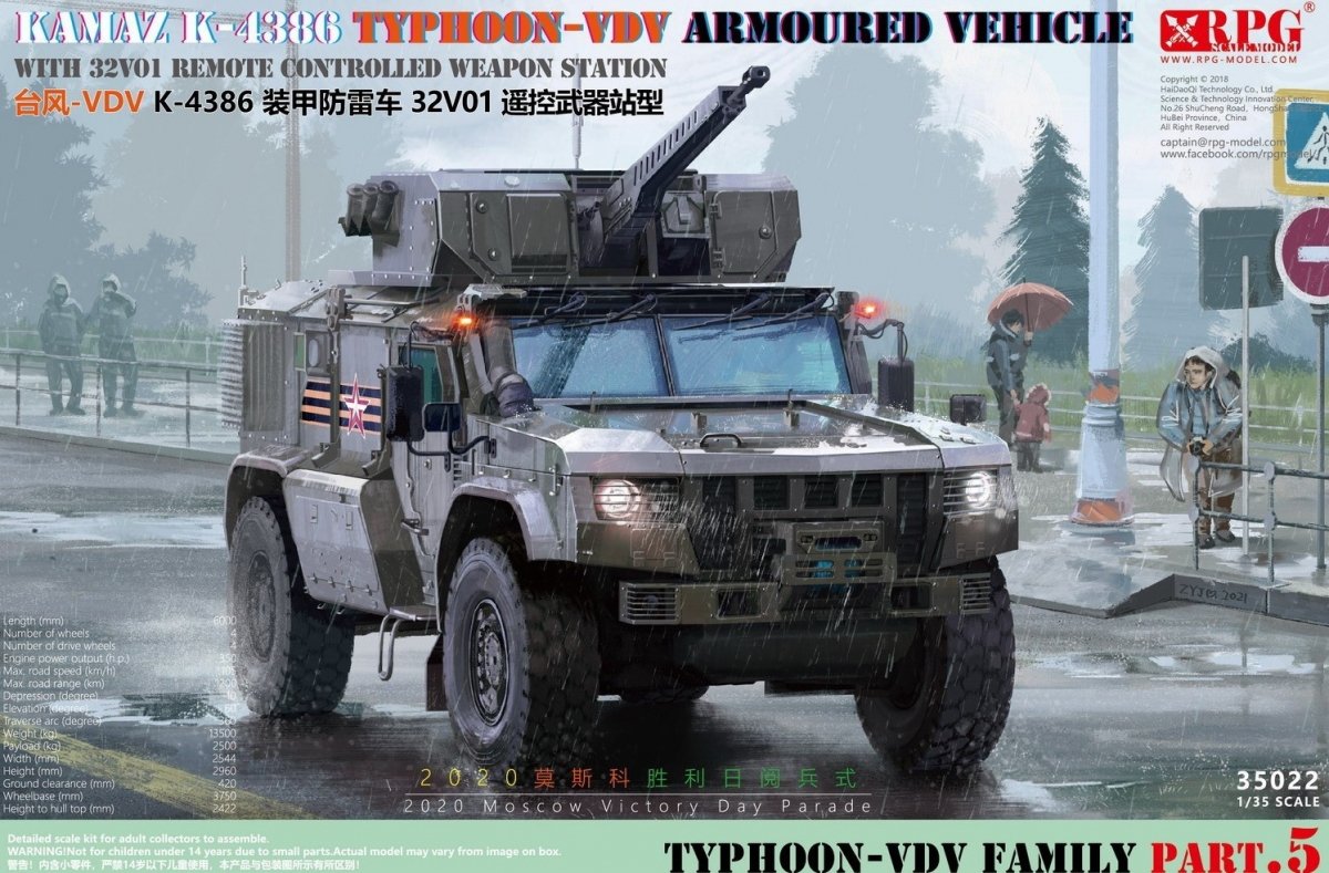 RPG Modèle 35022 Typhoon-VDV K-4386 avec RCWS 32V01 1/35
