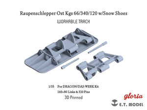 ET Model P35-030 Raupenschlepper Ost Kgs 66/340/120 avec chenilles fonctionnelles (impression 3D) 1/35