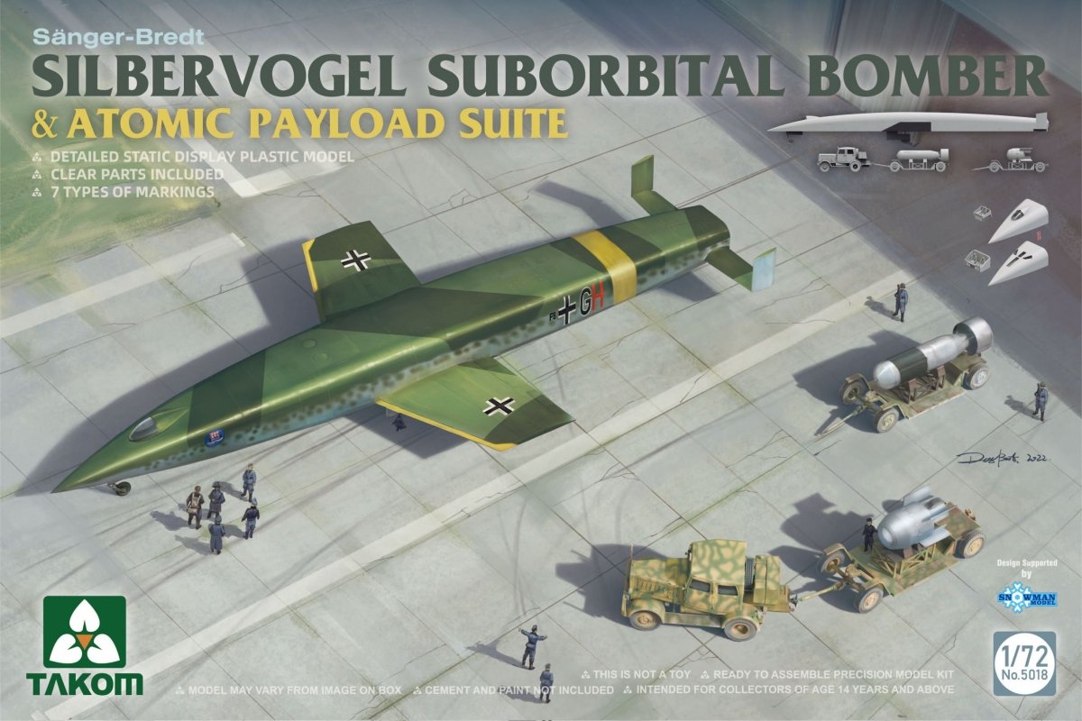 Takom 5018 Sänger-Bredt Silbervogel Bombardier suborbital et suite de charge utile atomique 1/35
