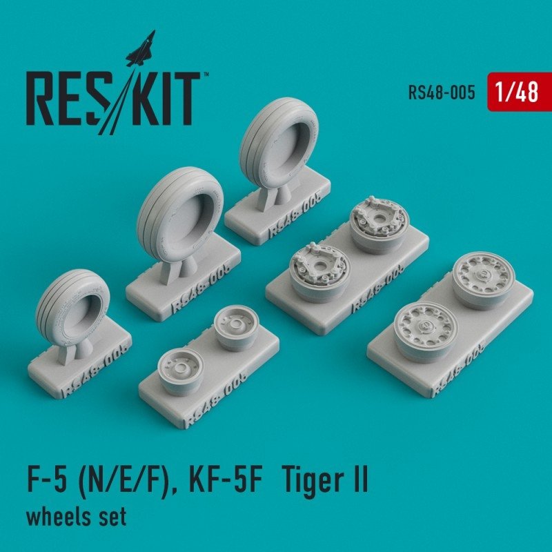 RESKIT RS48-0005 F-5 (N/E/F), KF-5F Tiger II jeu de roues 1/48