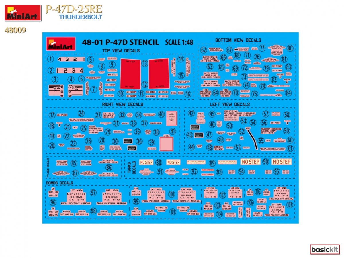 MiniArt 48009 P-47D-25RE THUNDERBOLT. KIT DE BASE 1/48  – immagine 3