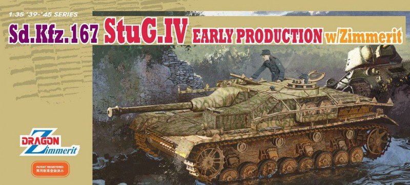 Dragon 6576 d.Kfz. 167 StuG. IV Première production avec Zimmerit (1/35)
