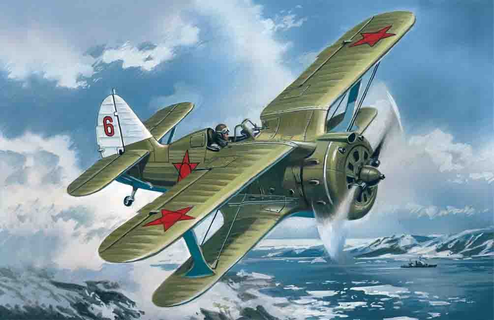 ICM 48095 Chasseur biplan soviétique Polikarpov I-153 (1/48)