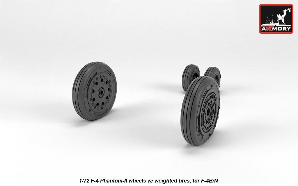 Roues Armory Models AW72328 F-4 Phantom-II avec pneus lestés, échelle 1/72 (début) – image 2