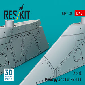 RESKIT RS48-0499 Pylônes de pivot pour FB-111 (4 pièces) (Impression 3D) 1/48  – image 2
