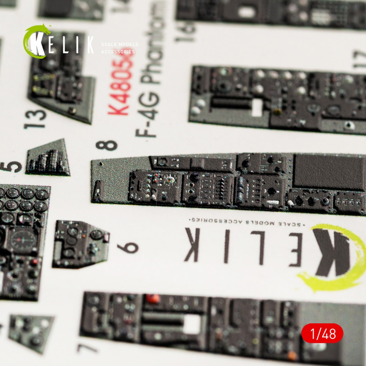 Décalcomanies 3D intérieures KELIK K48056 pour maquette MENG au 1/48 – image 6