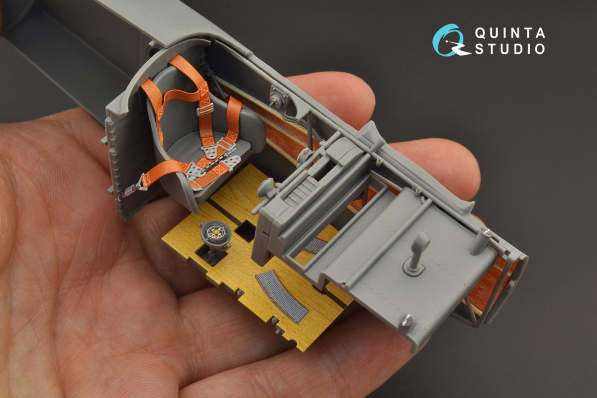 Intérieur imprimé en 3D et coloré sur papier décalcomanie Quinta Studio QD24001 Fokker Dr.1 (Meng) 1/24 – image 3