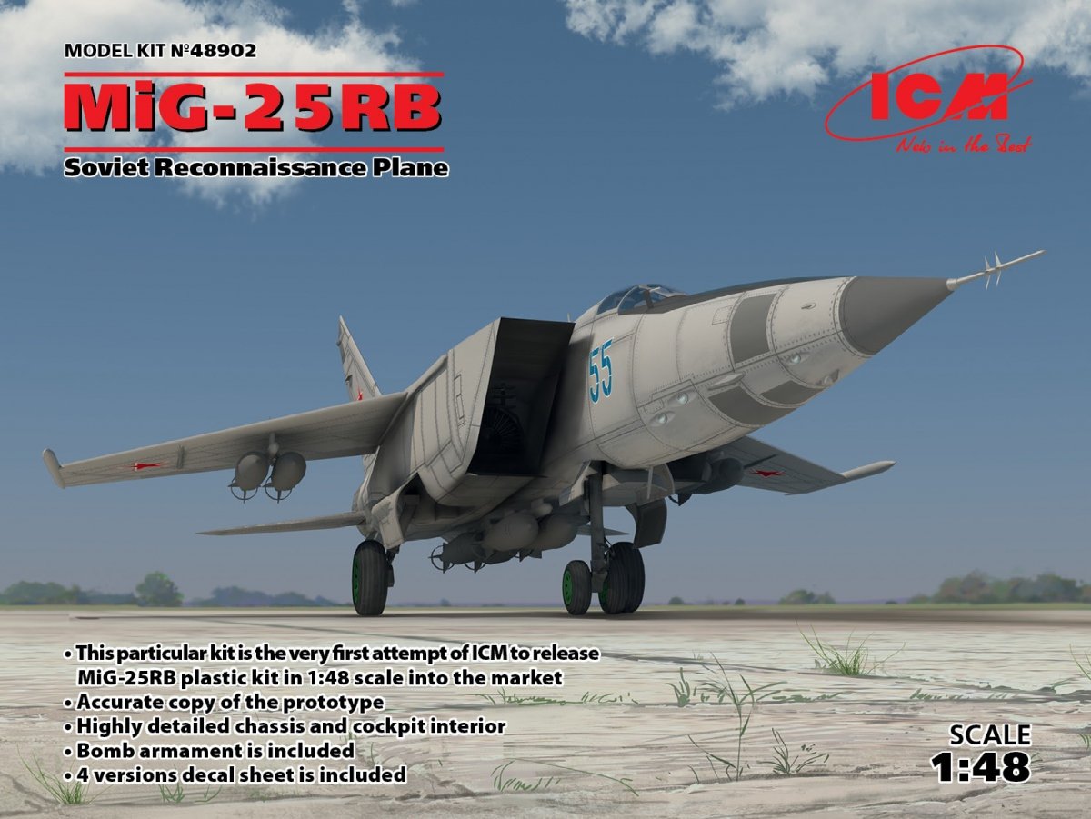 ICM 48902 MiG-25 RB, Soviet Reconnaissance Plane 1/48