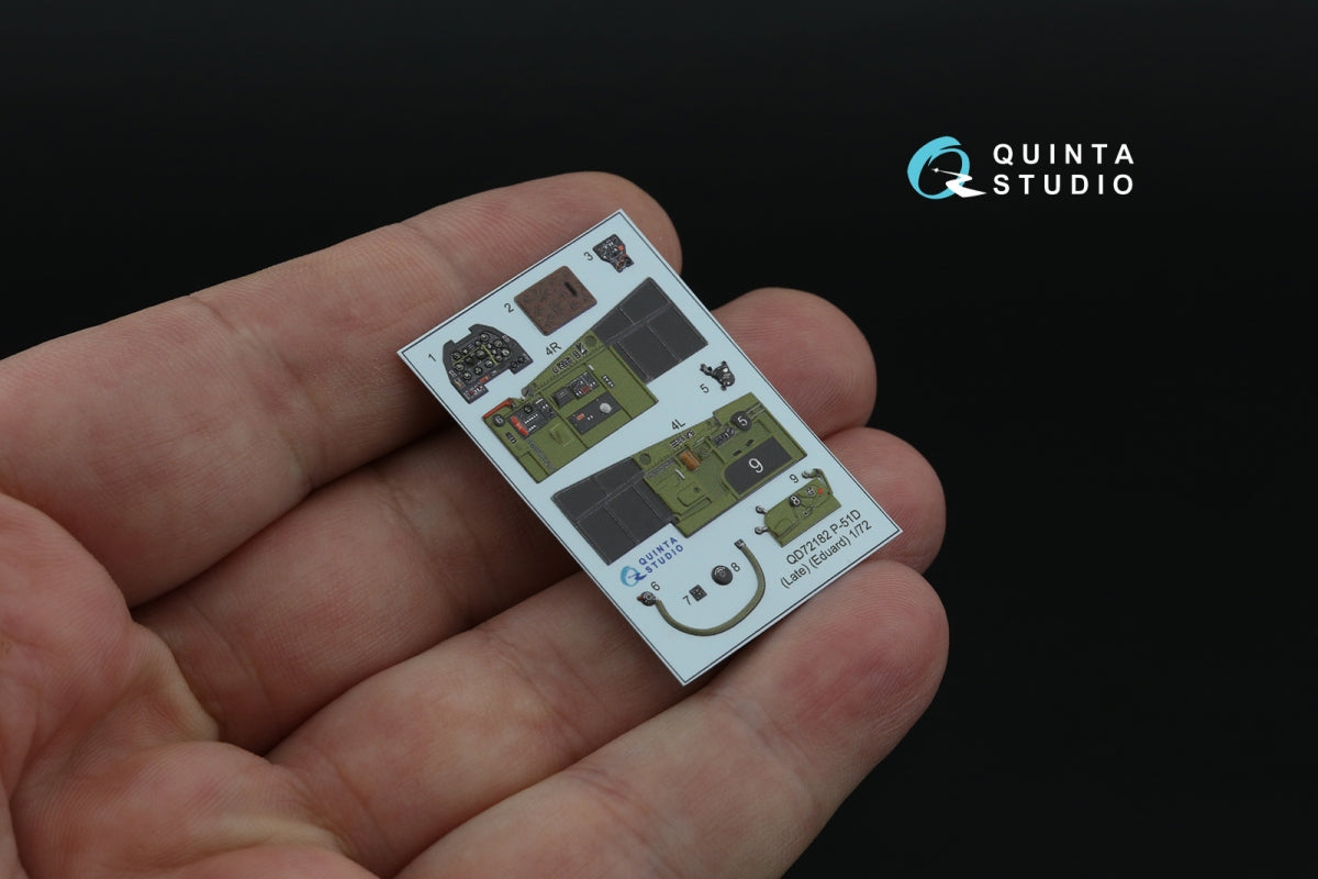 Quinta Studio QD72182 P-51D Mustang Late 3D-Printed &amp;amp; coloured Interior on decal paper (Eduard) 1/72 – zdjęcie 5