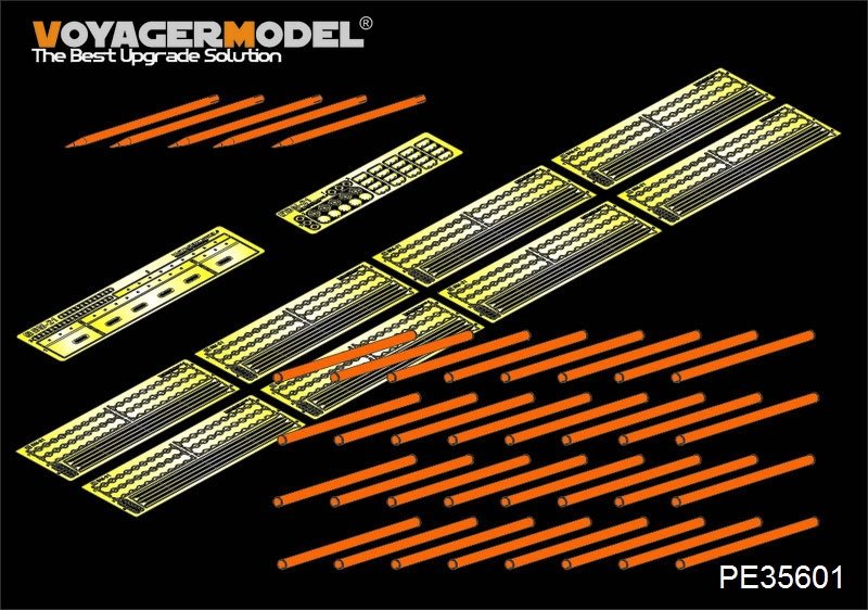 Lance-roquettes russes modernes BM-21 (40 pièces) et roquettes (5 pièces) pour maquette TRUMPETER 01013 au 1/35, modèle PE35601 de Voyager