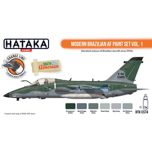 Coffret de peinture Hataka HTK-CS74 Modern Brazilian AF vol. 1 (6x17ml) – image 2