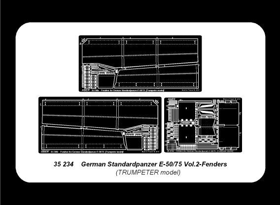 Aber 35234 Panzer standard allemand E-75/50 - vol. 2 - jeu supplémentaire - ailes (1/35) – image 4