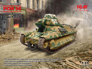 ICM 35336 FCM 36, char léger français de la Seconde Guerre mondiale, échelle 1/35