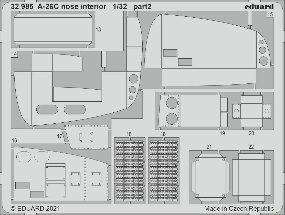 Intérieur du nez de l&amp;#39;A-26C Eduard 32985 HOBBY BOSS 1/32  – immagine 2