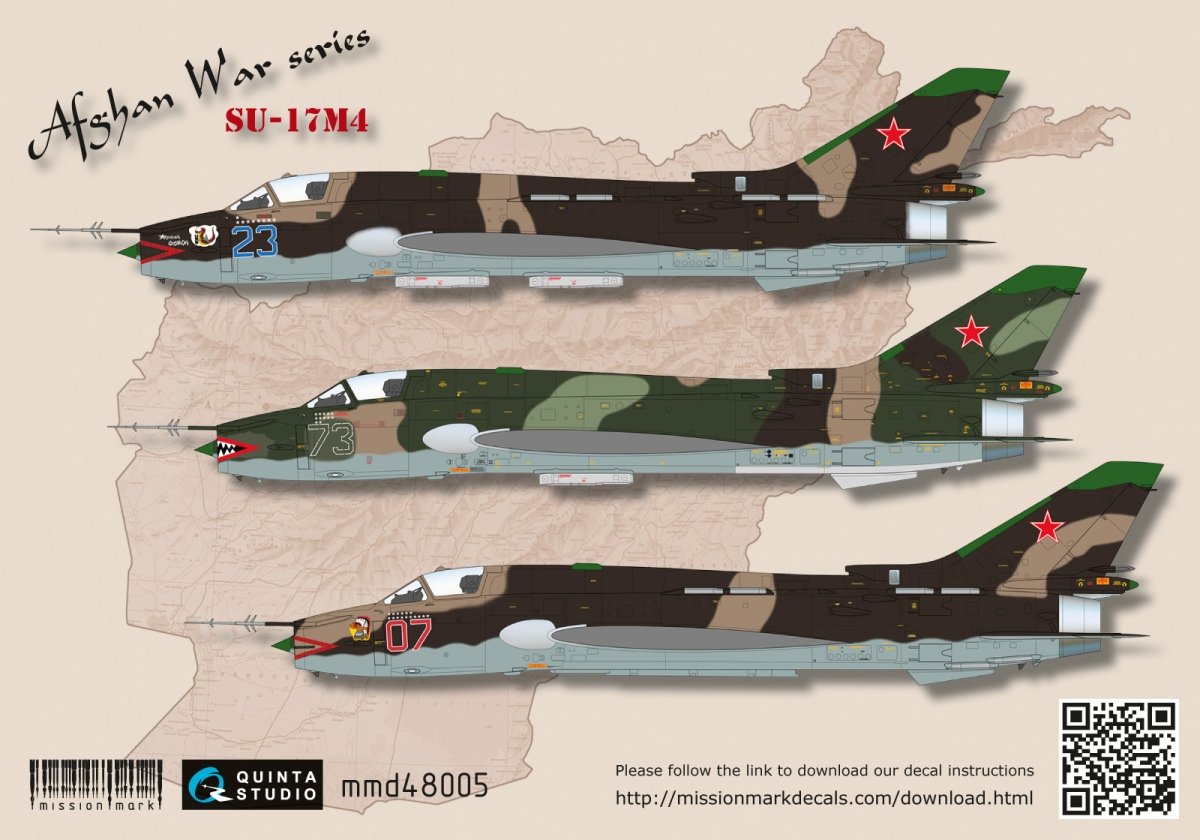Décalcomanies Quinta Studio MMD48005 Su-17M4 (série Guerre d&amp;#39;Afghanistan) 1/48
