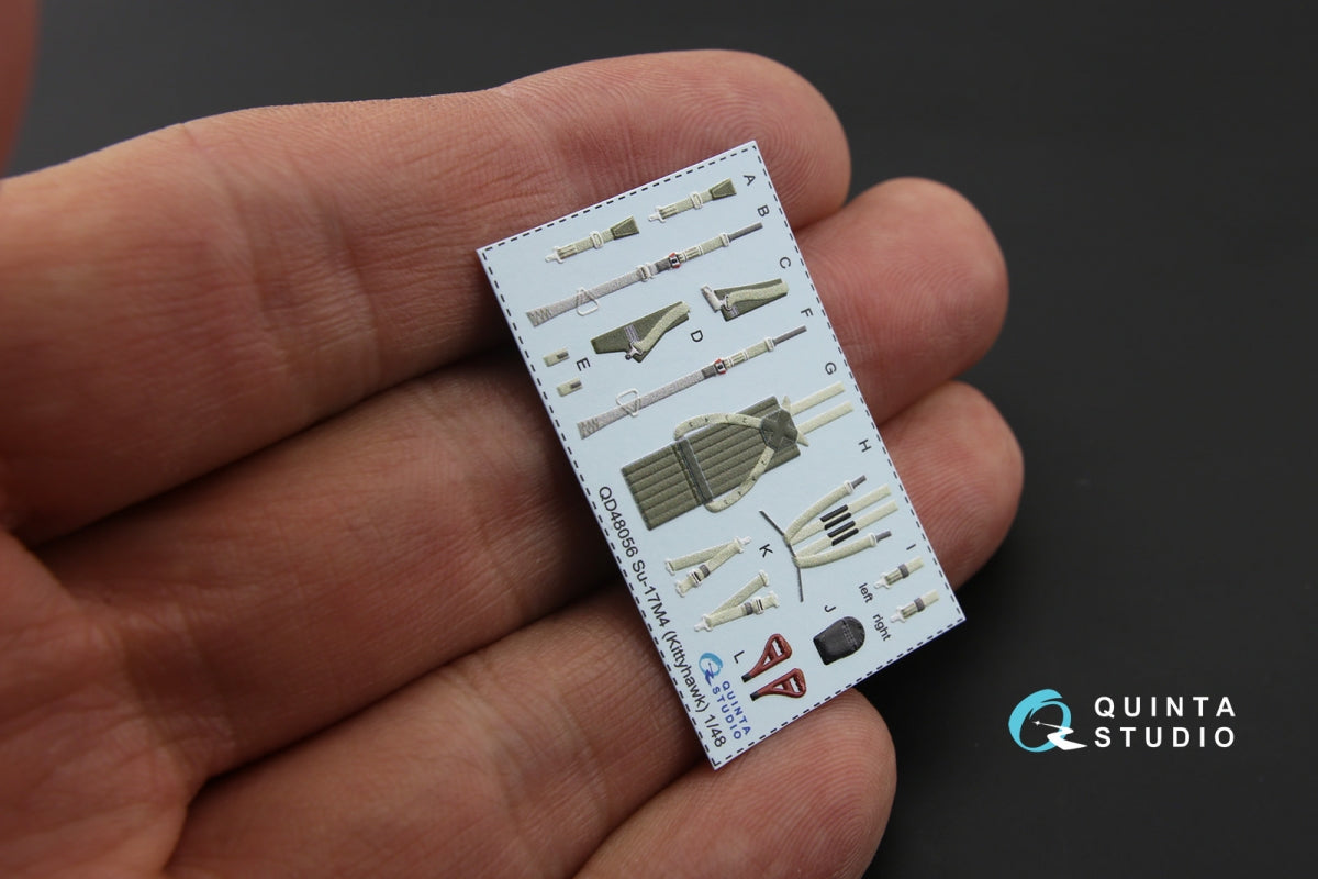 Intérieur coloré imprimé en 3D sur papier décalcomanie Quinta Studio QD48056 Su-17M4/22M4 (pour kit KittyHawk) 1/48 – immagine 2