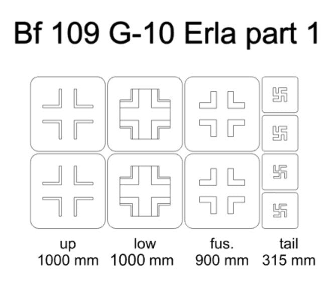 Omask 24020 Bf 109 G-10 Erla partie 1 1/48 