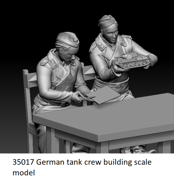Glowel Miniatures 35017 Maquette à l&amp;#39;échelle 1/35 d&amp;#39;un équipage de char allemand