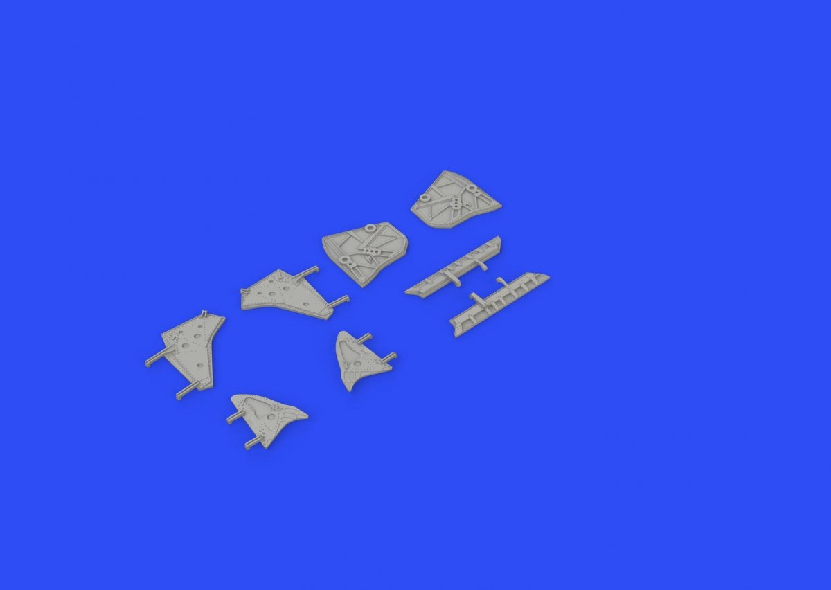 Portes de puits de train d&amp;#39;atterrissage MiG-19 Eduard 648594, échelle 1/48, EDUARD, TRUMPETER – immagine 2
