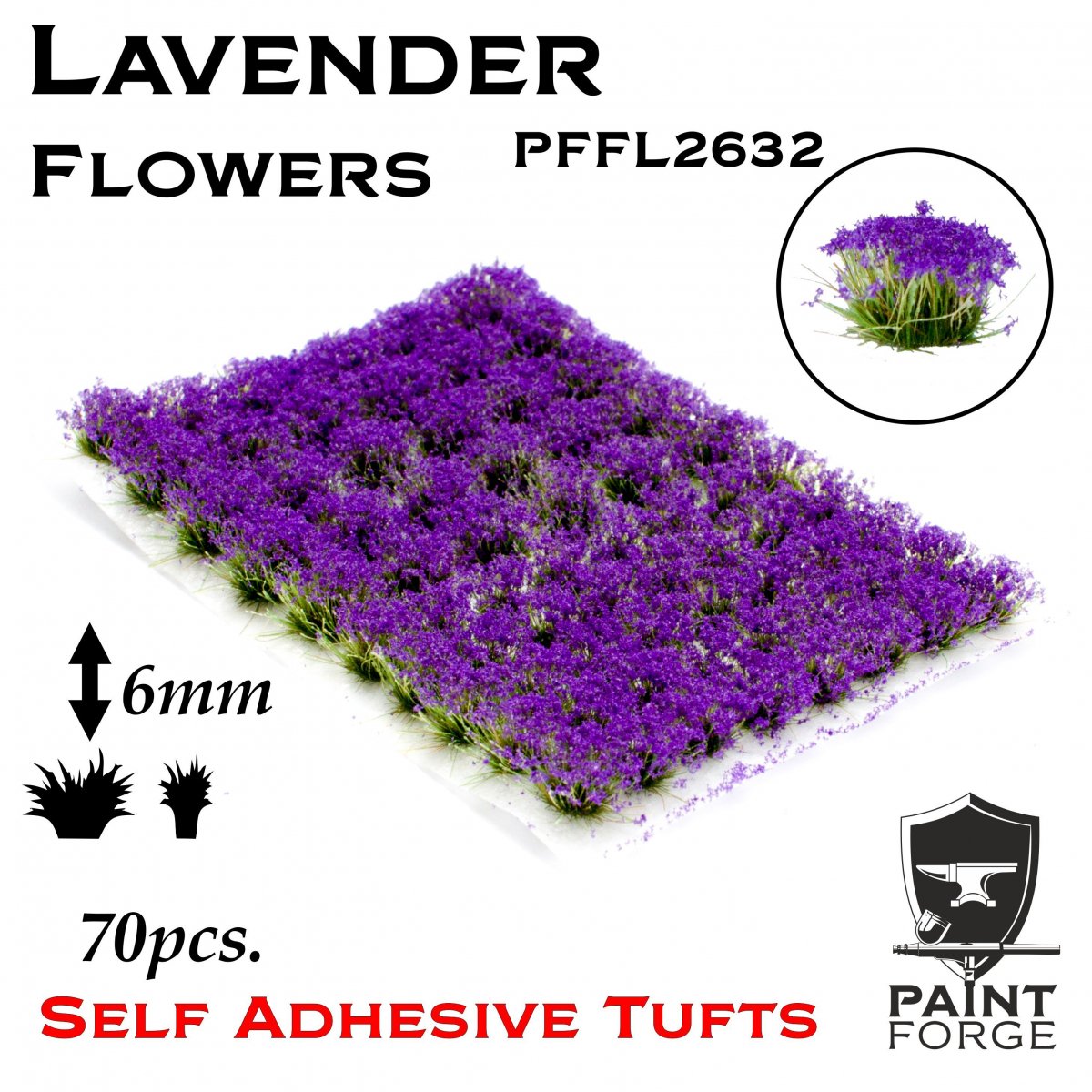 Paint Forge PFFL2632 Fleurs violettes lavande 6 mm
