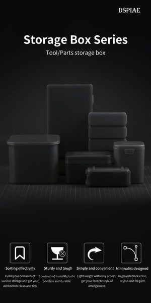 DSPIAE BOX-3 Black Plastic Accessory Storage Box 67/67/85 mm / Pojemnik na akcesoria – zdjęcie 2