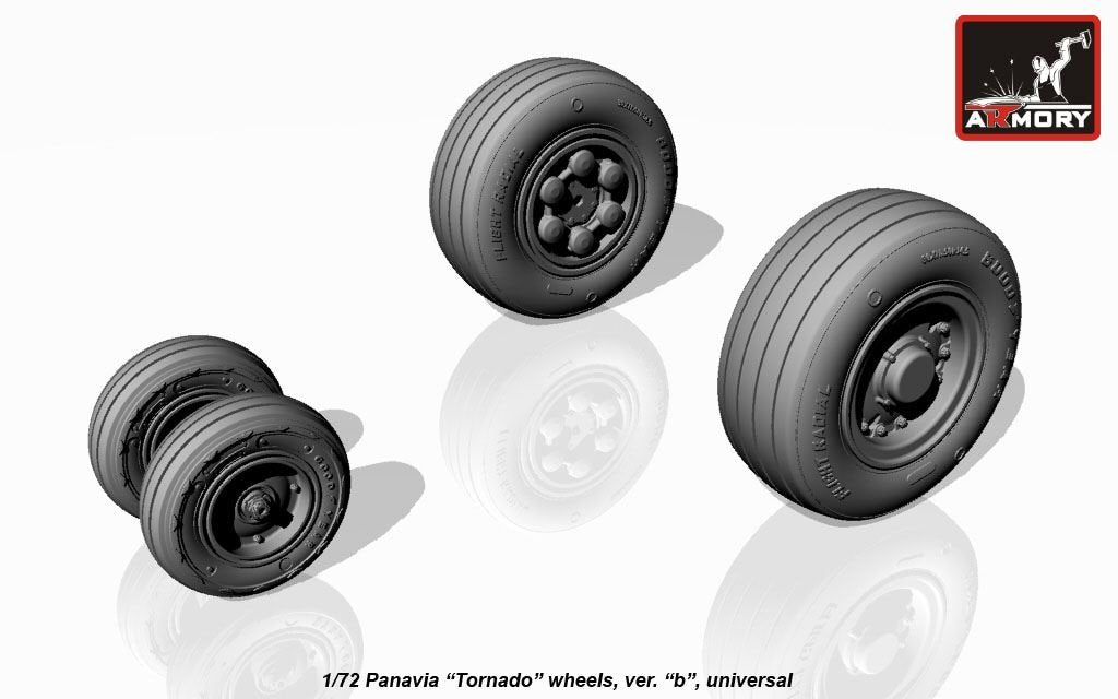 Roues Armory Models AW72501b Panavia Tornado, avec pneus type « b » (GY) 1/72 – image 2
