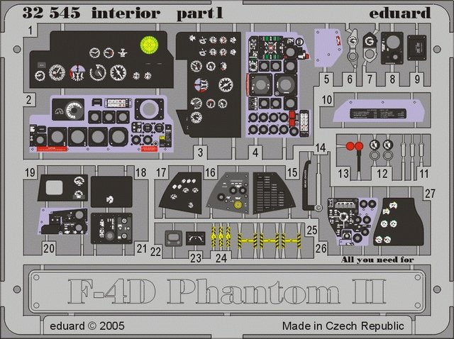 Eduard 32545 F-4D intérieur 1/32 Tamiya