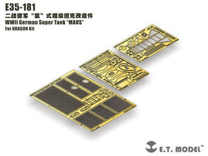 Maquette ET E35-181 Char super allemand de la Seconde Guerre mondiale « MAUS » (pour kit DRAGON) (1/35)