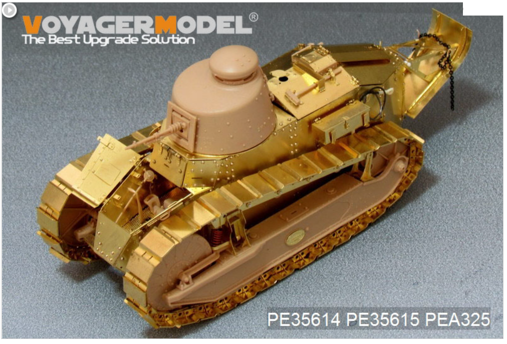 Maquette Voyager PE35614 Renault FT-17 français de la Première Guerre mondiale (type tourelle moulée), de base pour MENG TS-008 au 1/35 – image 2