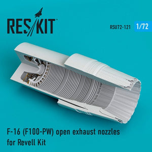 RESKIT RSU72-0121 Tuyères d&amp;#39;échappement ouvertes F-16 (F100-PW) pour Revell 1/72