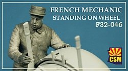 Copper State Models F32-046 Mécanicien français sur une roue 1/32