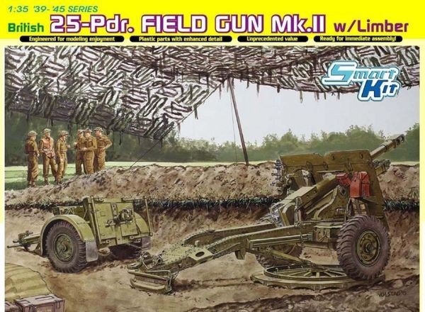 Dragon 6774 Canon de campagne britannique de 25 livres Mk.II avec avant-train (1/35) 