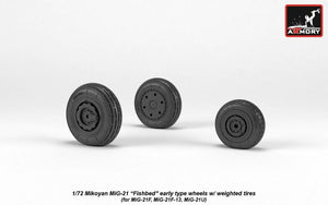 Armory Models AW72048 Roues Fishbed pour Mikoyan MiG-21 avec pneus lestés, échelle 1/72 (début de la production) – image 5