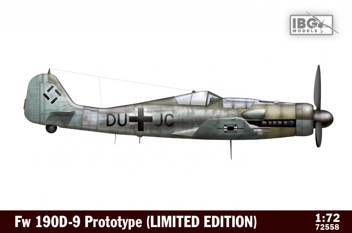 IBG 72558 Prototype Fw 190D-9 (ÉDITION LIMITÉE, comprendra des pièces imprimées en 3D supplémentaires) 1/72