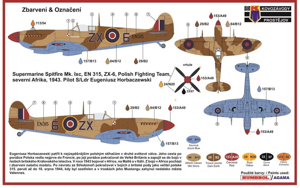 Kovozavody Prostejov CLK0004 Supermarine Spitfire Mk.IXc 1/72 – image 2