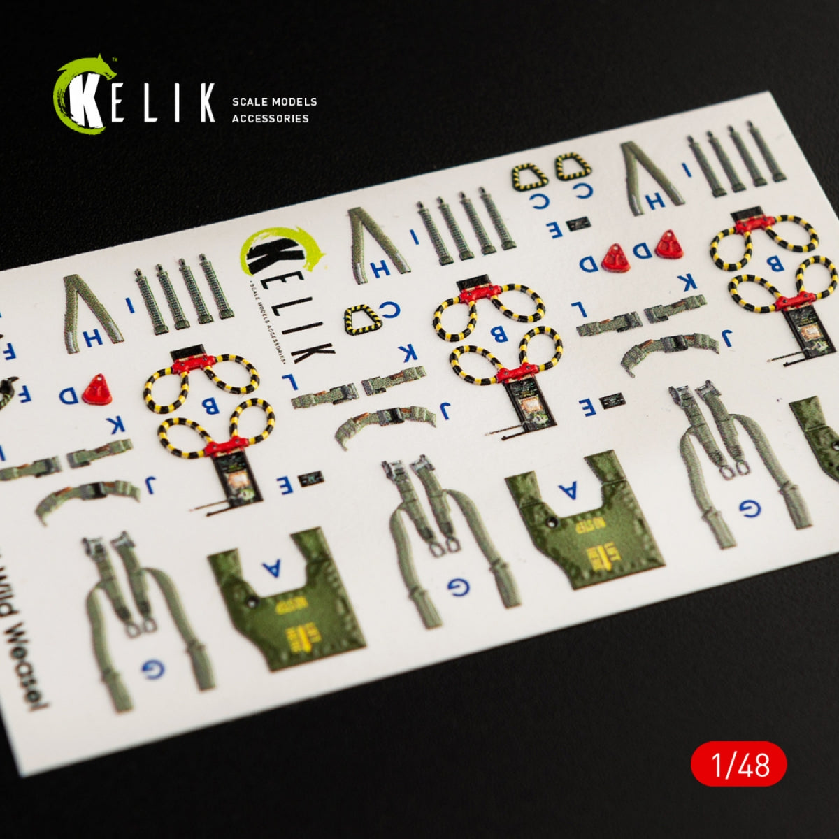 Décalcomanies 3D intérieures KELIK K48056 pour maquette MENG au 1/48 – image 3