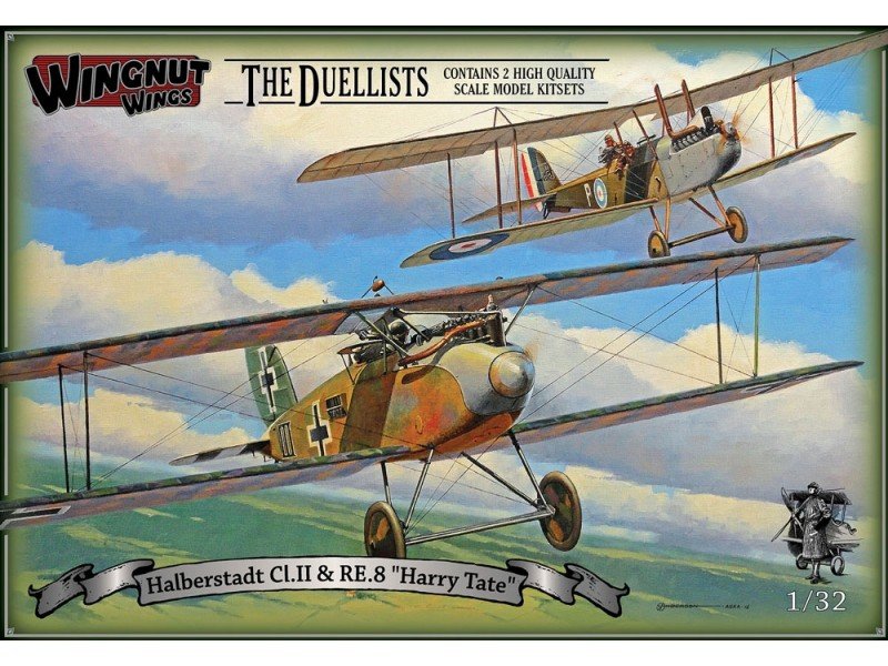 Wingnut Wings 32804 Les Duellistes Halberstadt Cl.II &amp;amp; RE.8 « Harry Tate » 1/32