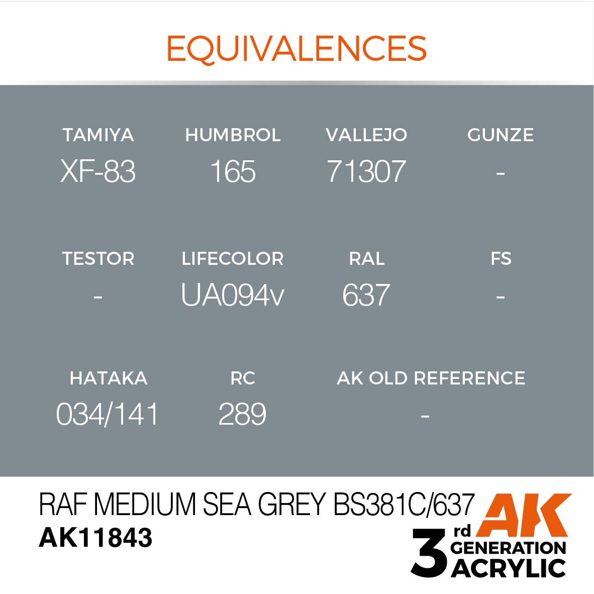 AK Interactive AK11843 RAF GRIS MER MOYEN BS381C/637 – AIR 17 ml – immagine 3