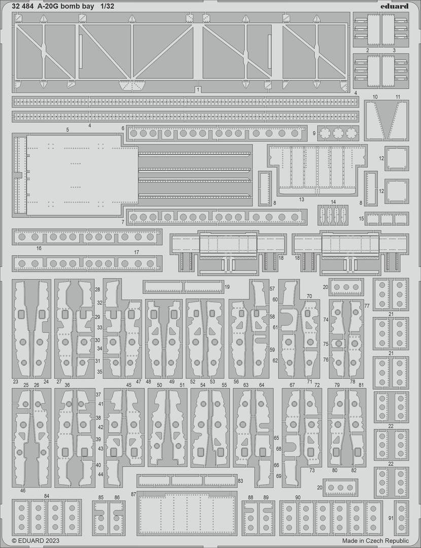 Maquette Eduard 32484 A-20G (baie à bombes) - Modèles de Hong Kong - Échelle 1/32