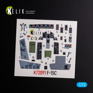 KELIK K72091 F-15C - décalcomanies 3D intérieures pour kit FineMolds au 1/72 – Bild 3