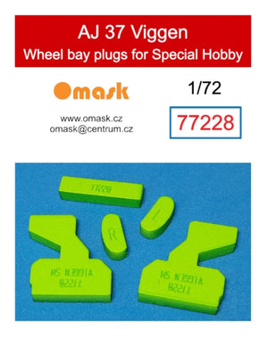 Omask 77228 AJ 37 Bouchons de passage de roue Viggen (pour Special Hobby) 1/72