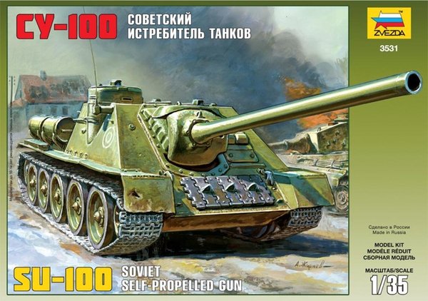 Canon automoteur soviétique Zvezda 3531 SU-100 (1/35)