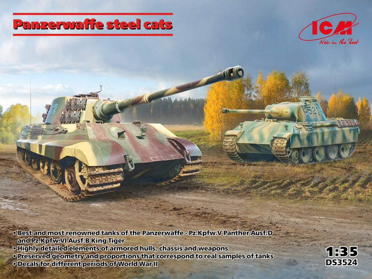 ICM DS3524 Panzerwaffe chats en acier 1/35
